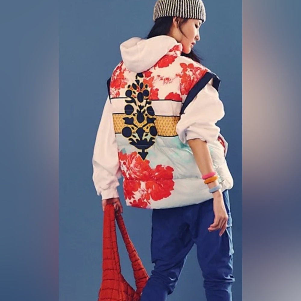 Free People Movement In A Bubble Printed Puffer Vest